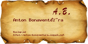 Anton Bonaventúra névjegykártya